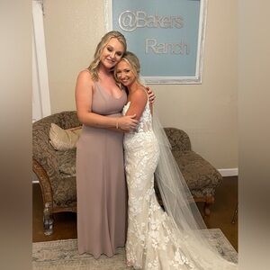 Azazie Mauve Sleeveless Bridesmaid Dress